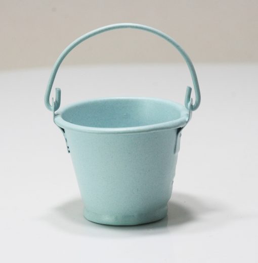 Pale Blue Painted Bucket with Working Handle