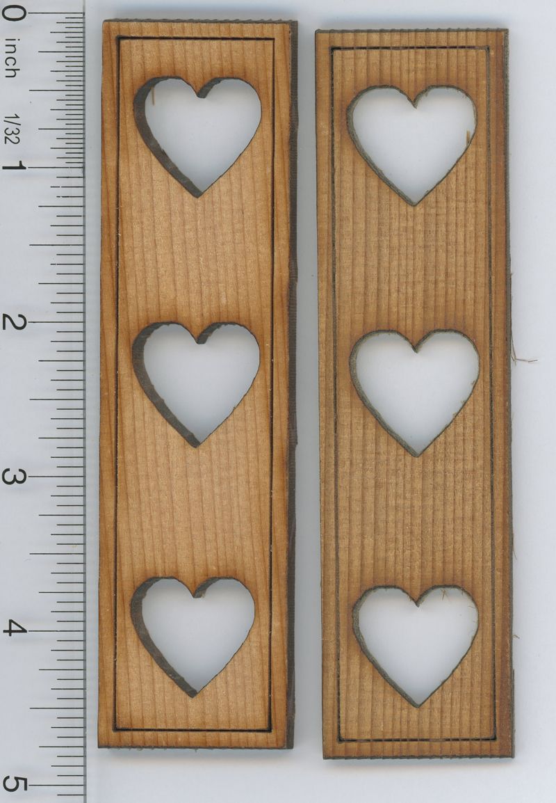 Stained Wood Shutters w/Heart Design by Alessio Miniatures
