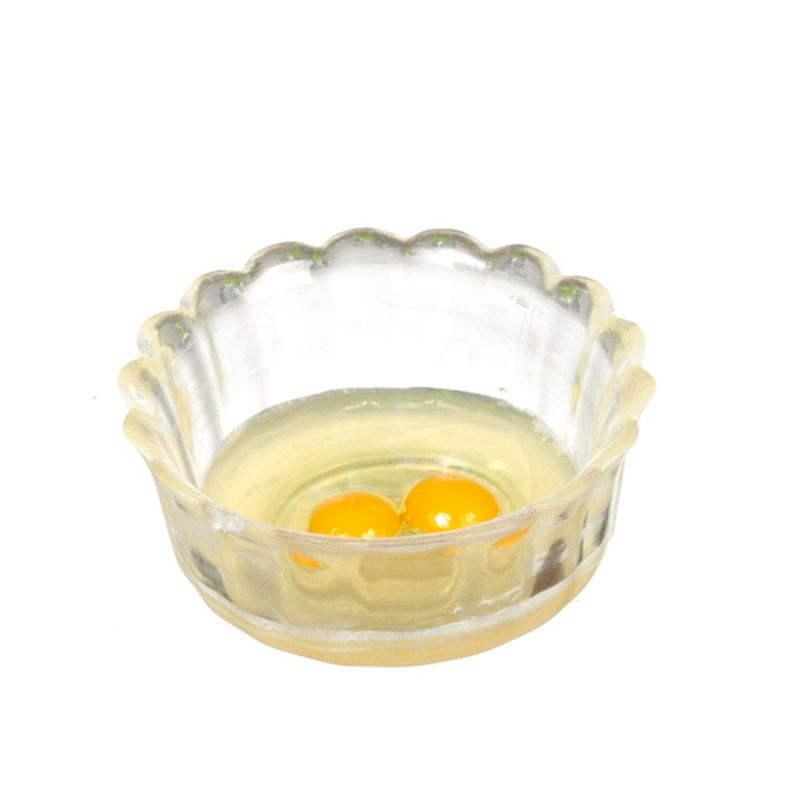 Bowl of Raw Eggs by Miniatures World