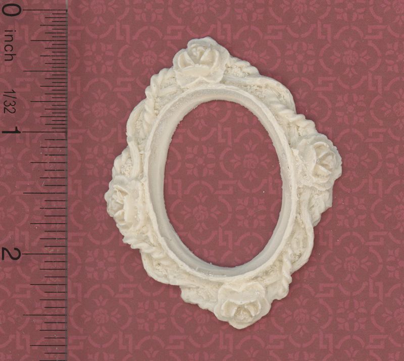 Ornate Picture Frame w/Rose Design (UMP21) by Unique Miniatures