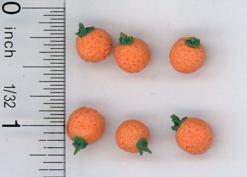 Set of Six Fresh Picked Oranges