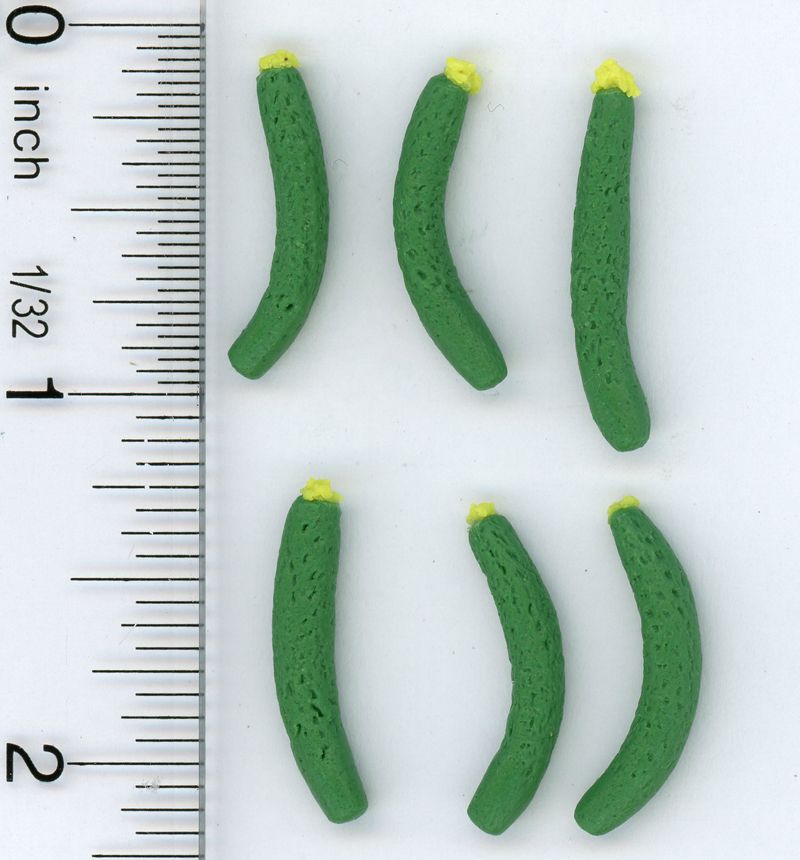 Set of Six Garden Fresh Zucchini