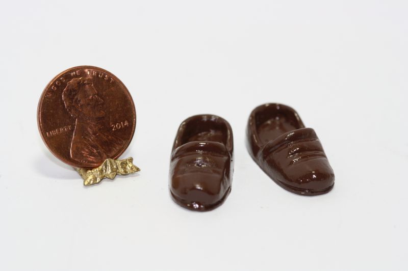 Pair of Men's Brown Slippers by Multi Minis of Handley House