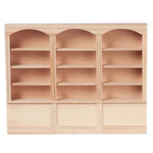 Unfinished Wood 3-Unit, 4-Shelf Bookcase by Houseworks