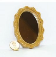 Ornate Oak Framed Oval Mirror