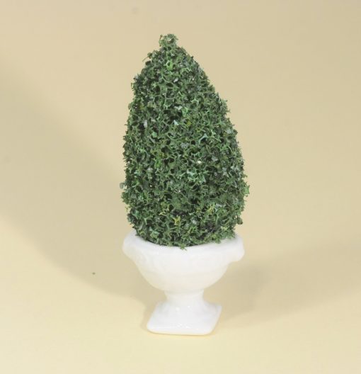 Green Topiary Tree in a Ceramic Pedestal Urn