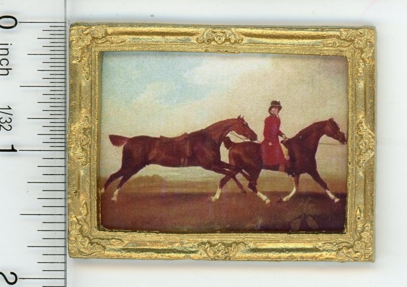 Famous Equestrian Print in a Gold Frame