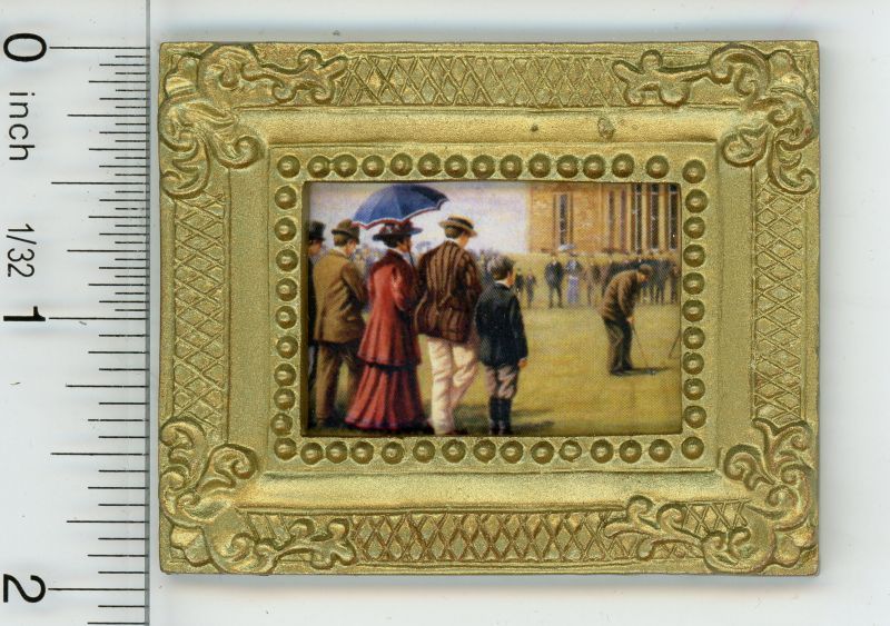 Victorian Framed Print of Golfing in The Rain