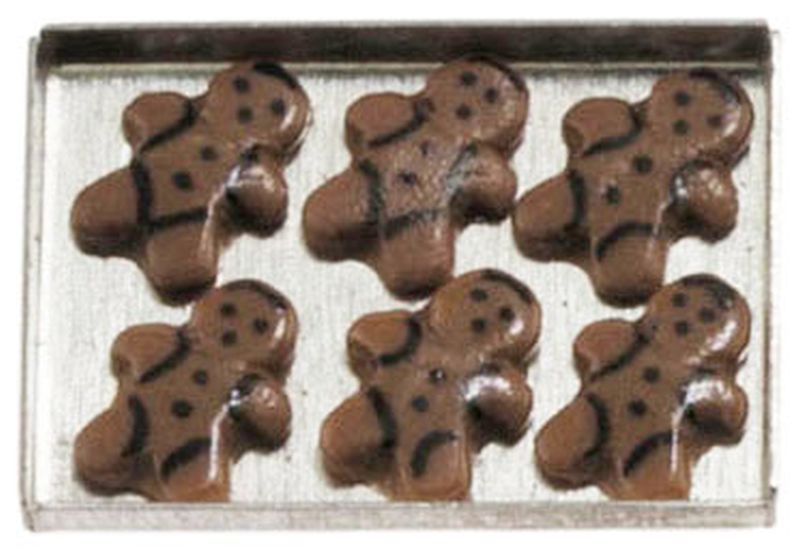 Gingerbread Cookies on a Baking Sheet