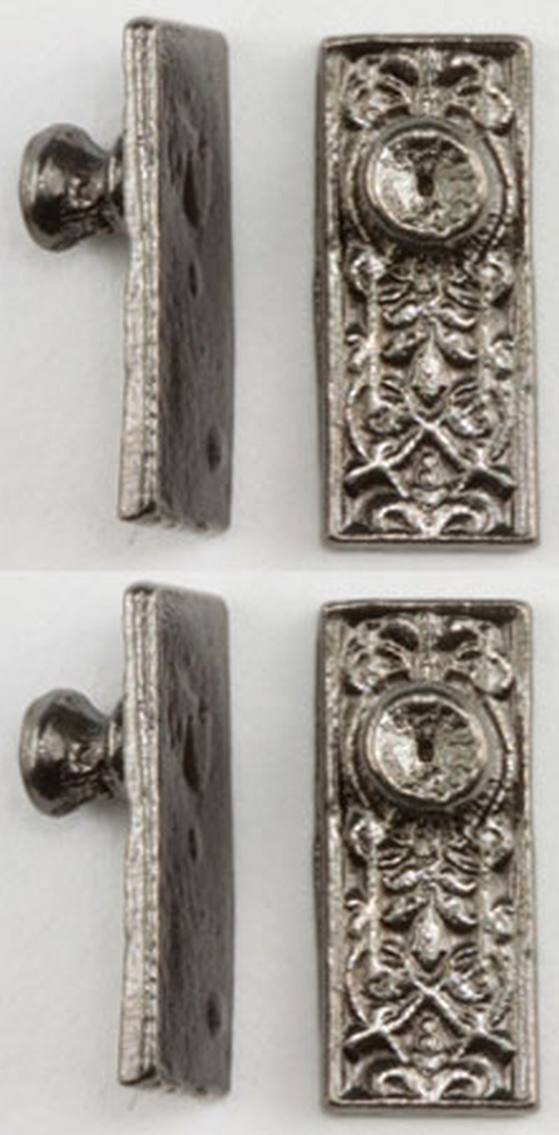 Ornate Door Knobs in Pewter Finish by Classics of Handley House
