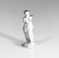 Ancient Draped Nude Female Statue in Pewter Metal