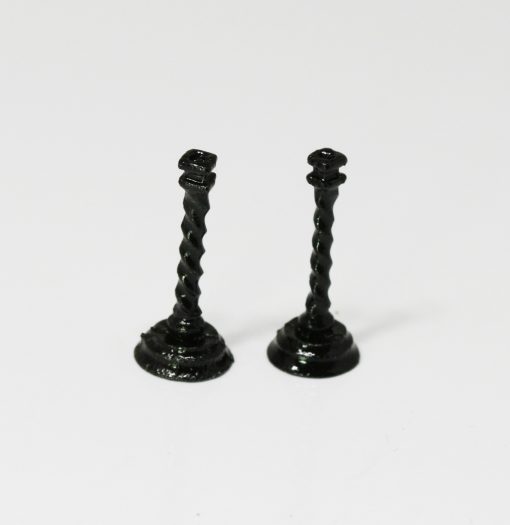 Set of Beautiful Black Candlesticks for Halloween