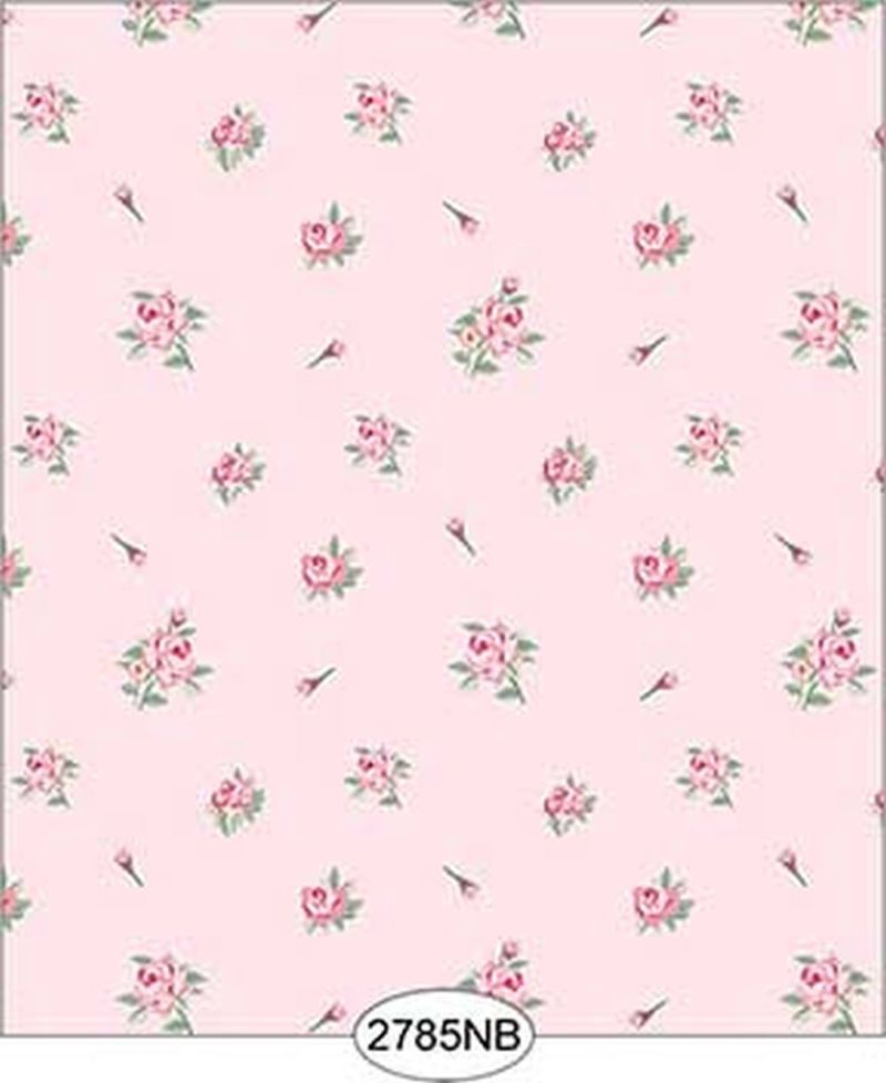 Wallpaper - Daniella Floral Toss - Pink No Border