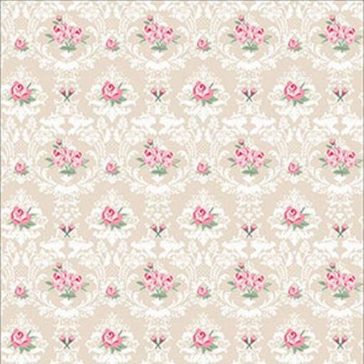 Wallpaper - Daniella Floral Damask - Beige 2796NB