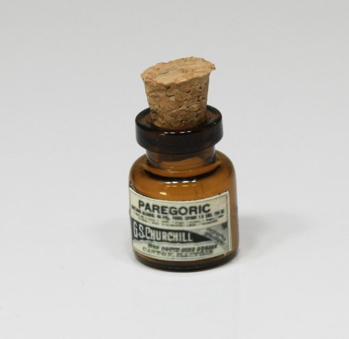 Glass Bottle of Vintage Faux Paregoric Druggist Pharmacy