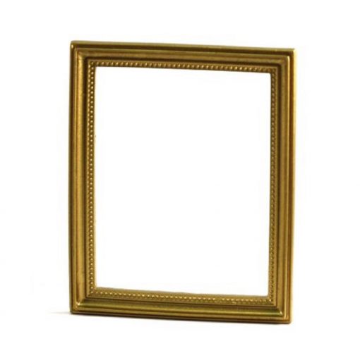 Rectangular Gold Picture Frame with Bead Design