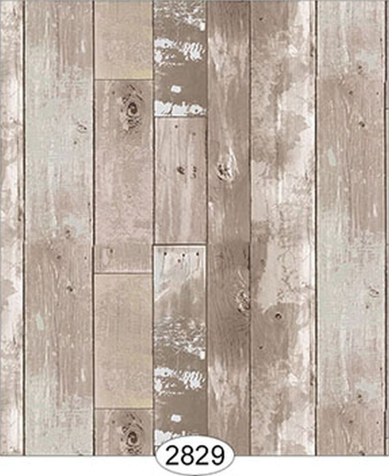 Wallpaper - Reclaimed Wood Floor - Tan