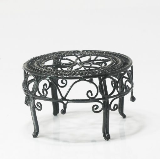 Round Black Wire Table