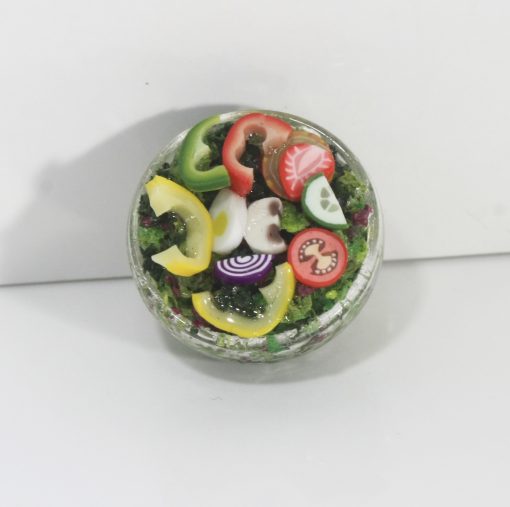 Artisan Fresh Garden Salad in an Ornate Glass Bowl - Image 2