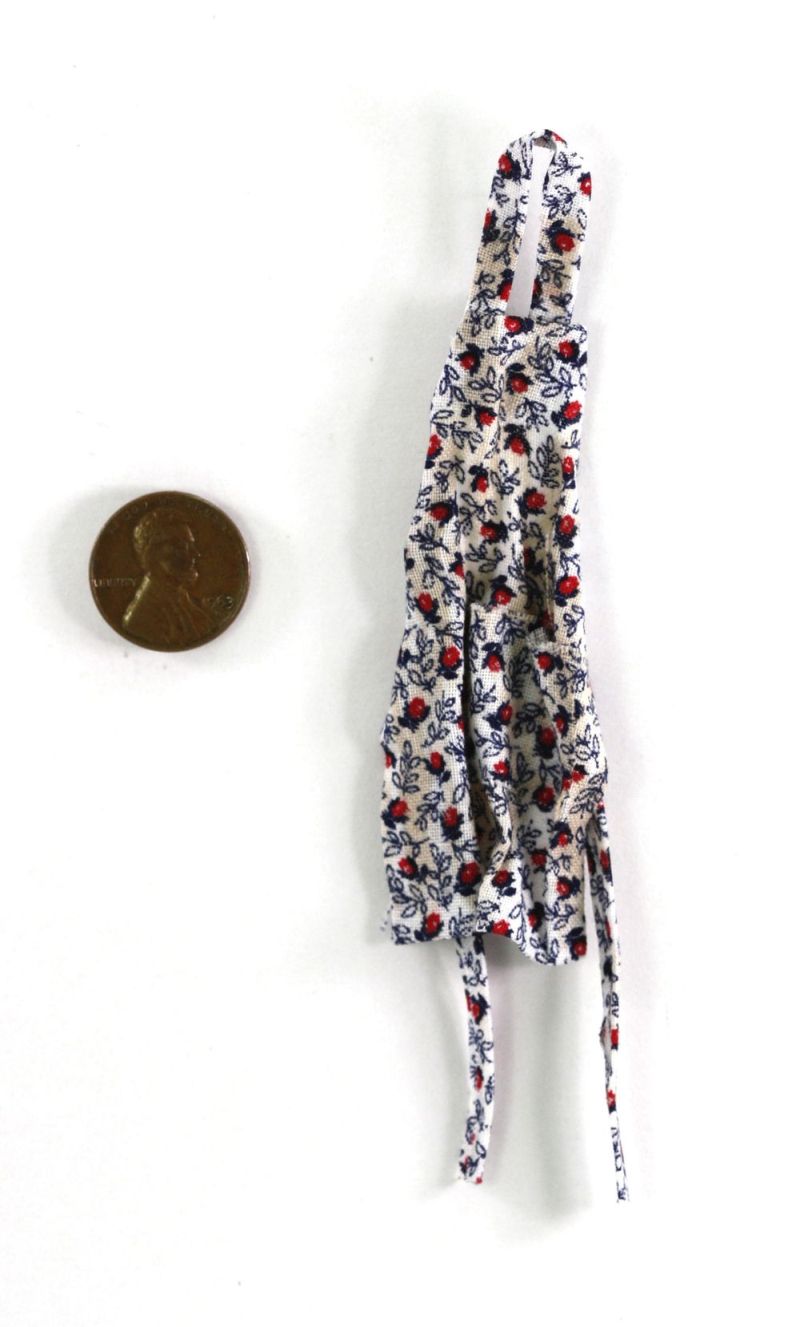 Hanging Blue & Red Floral Apron by Such Things
