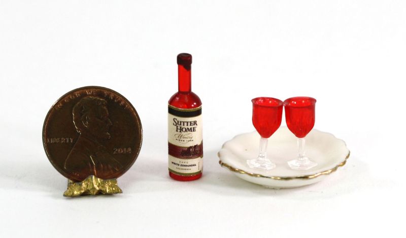 Red Wine Set with Ceramic Tray