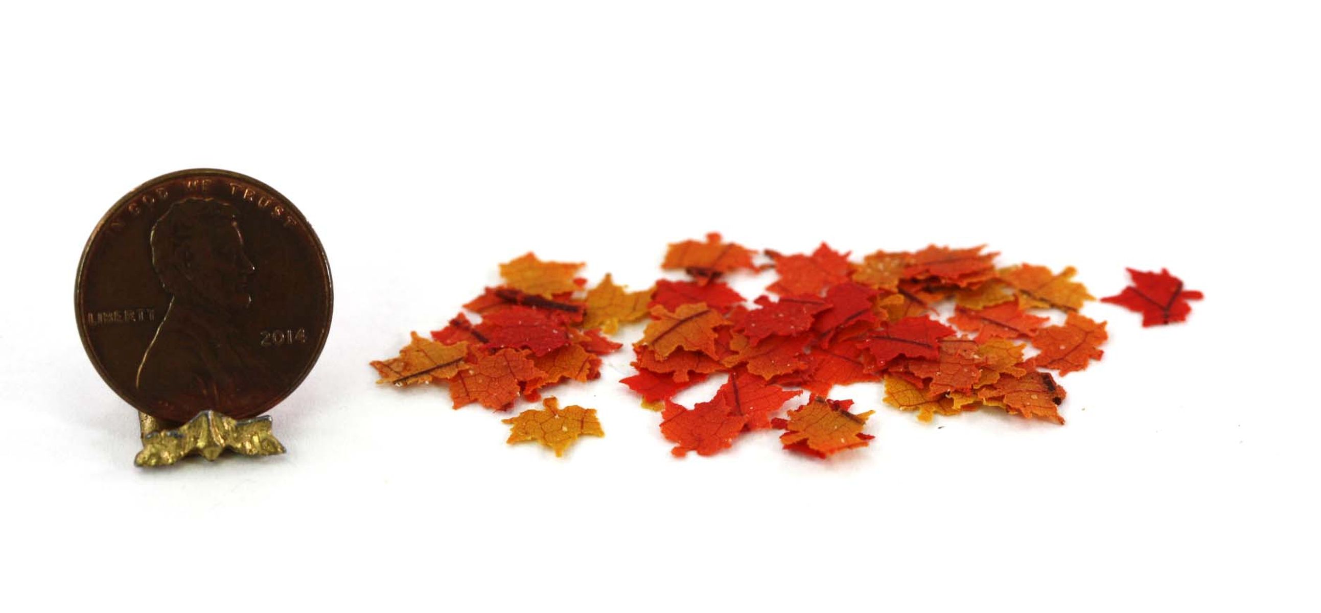 Dollhouse Miniature Autumn Fall Leaves for Inside or Outside Decor SH460