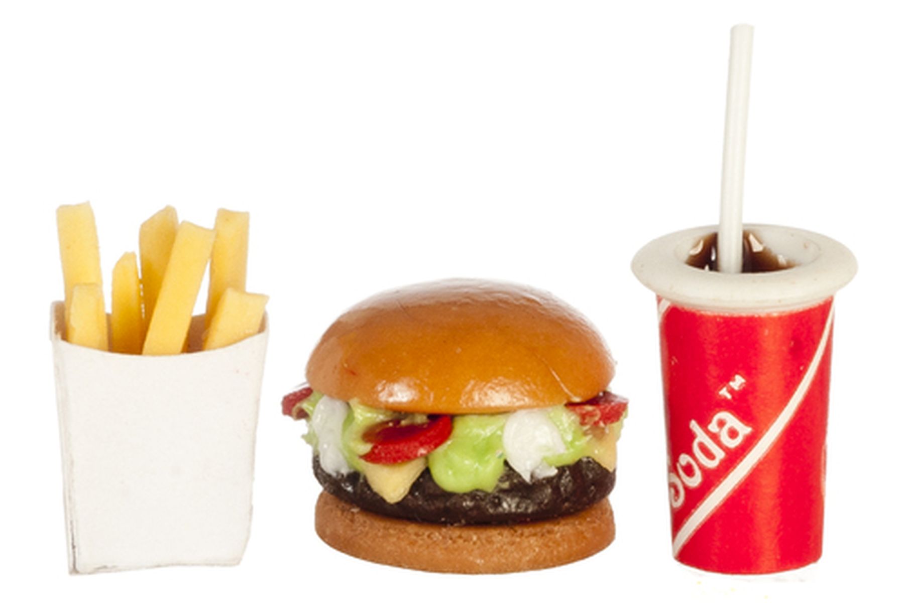 Hamburger, Fries, & Drink by International Miniatures