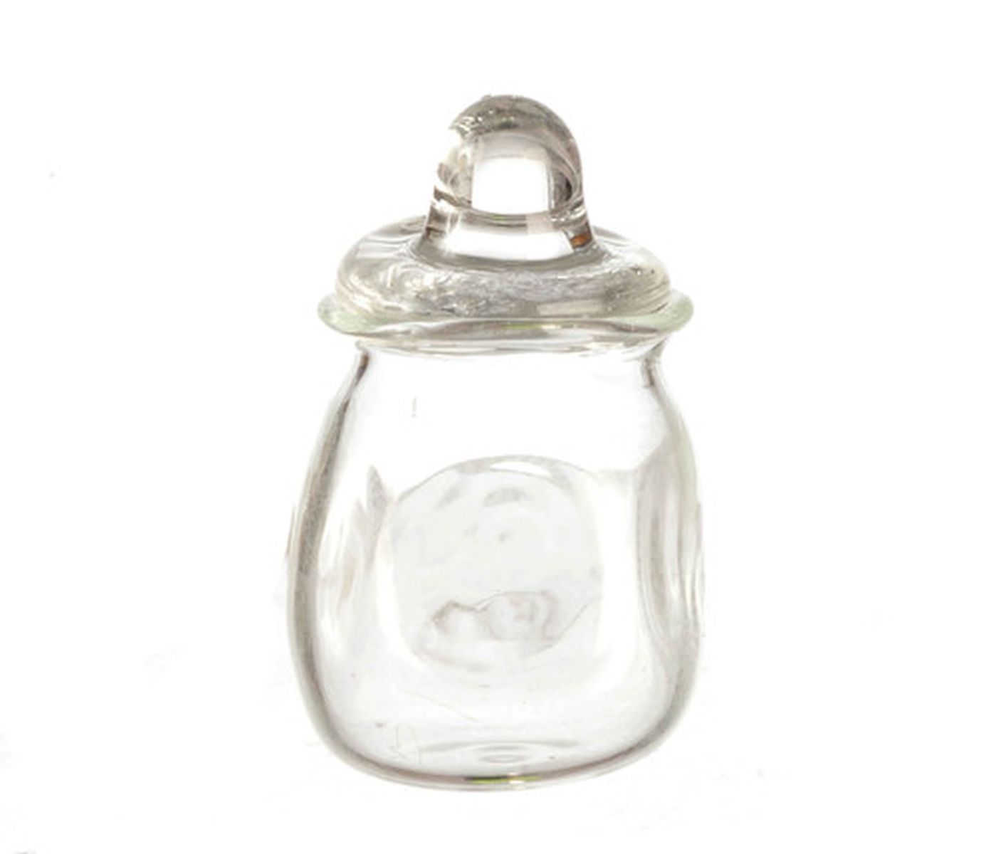 Square Clear Glass Jar with Lid by International Miniatures