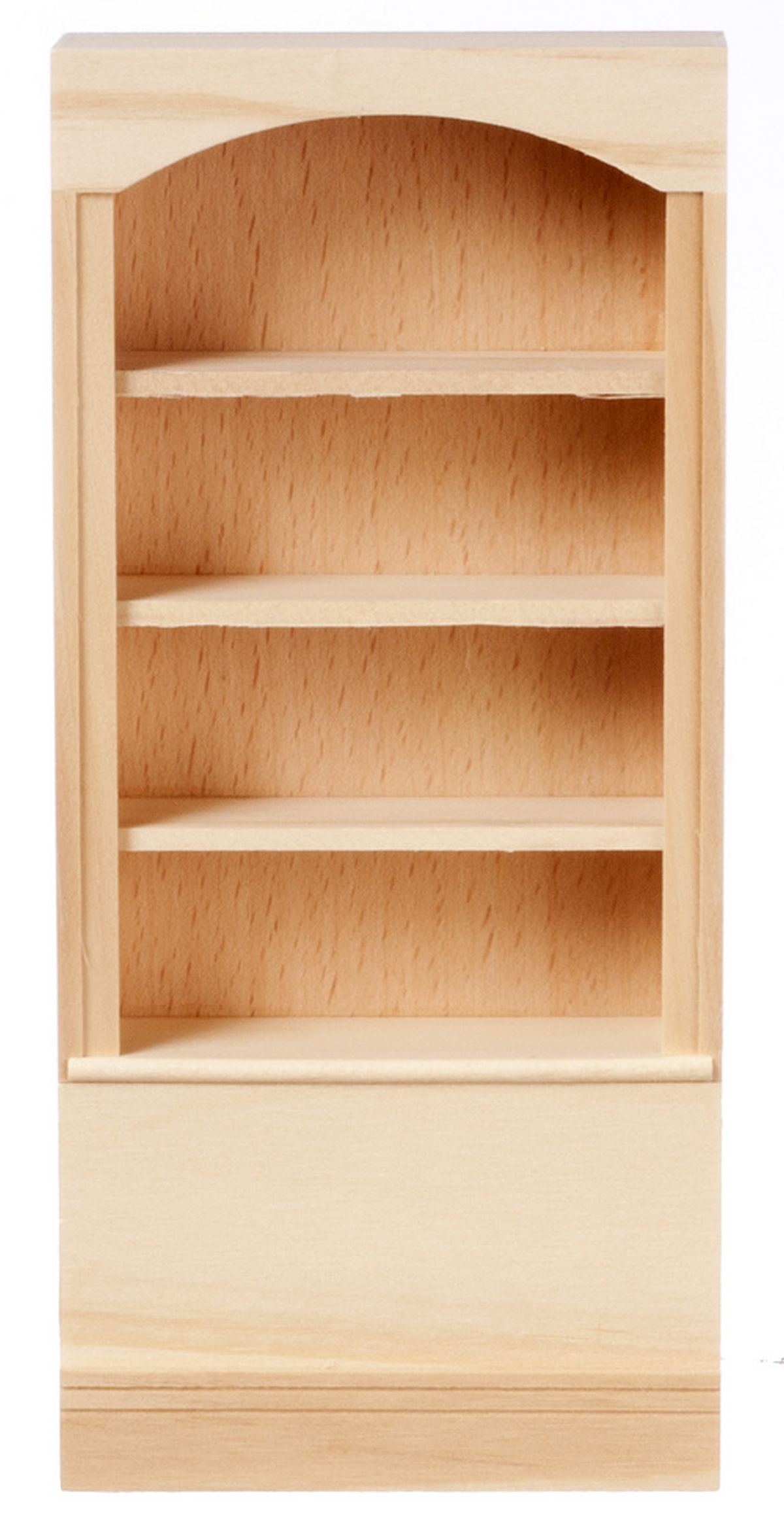 Unfinished Wood 4-Shelf Bookcase by Houseworks