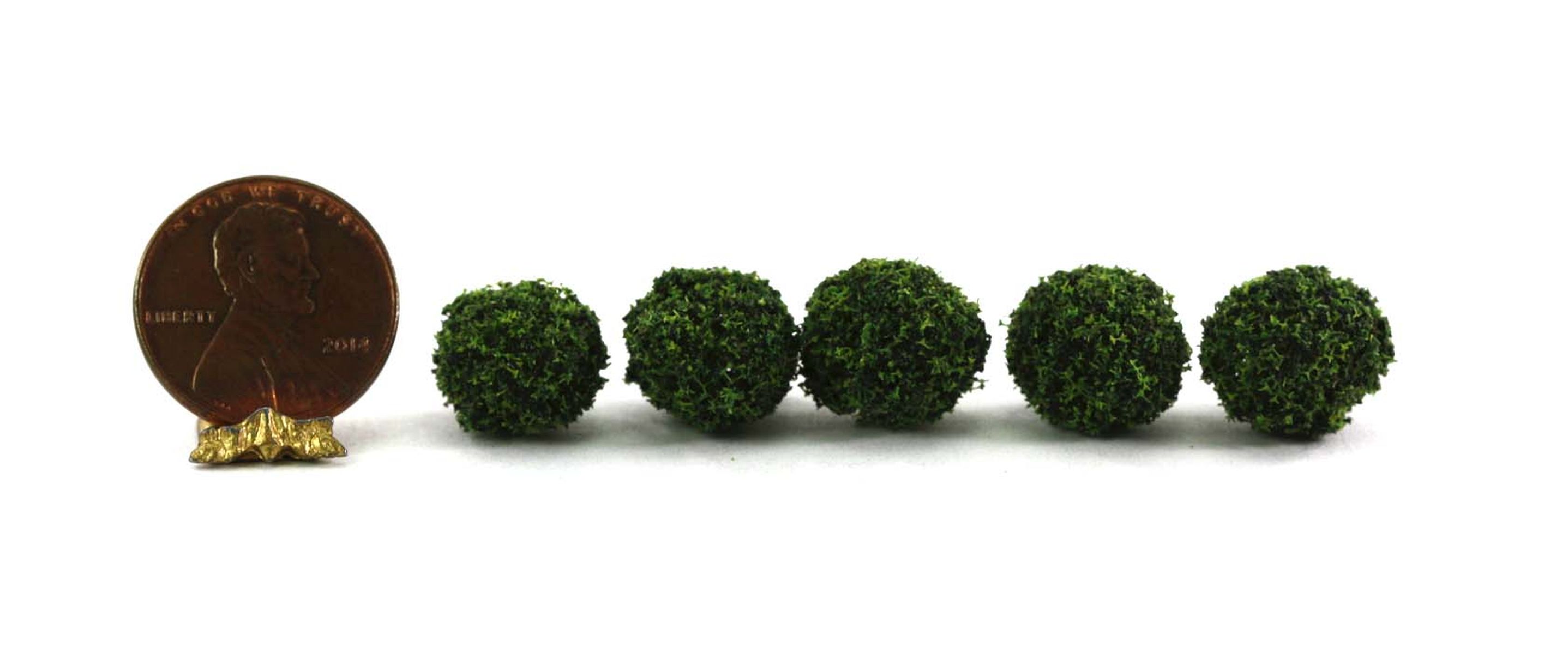 Set of 5 Round Tree/Bush Mounds by Model Builders Supply
