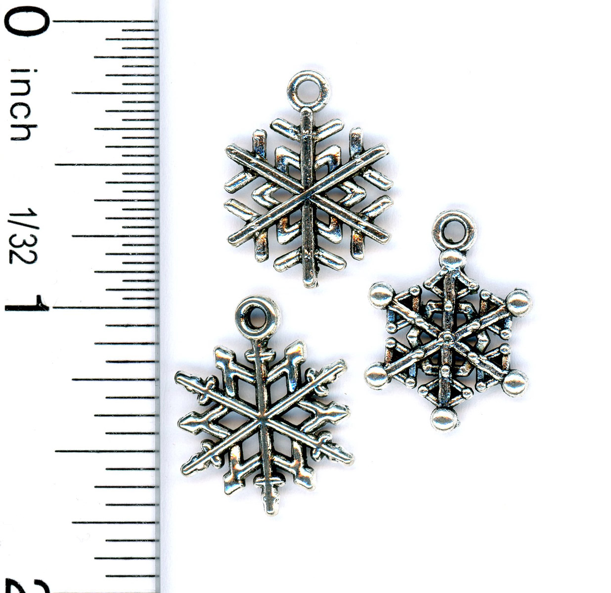 Set of 3 Silver Snowflake Ornaments