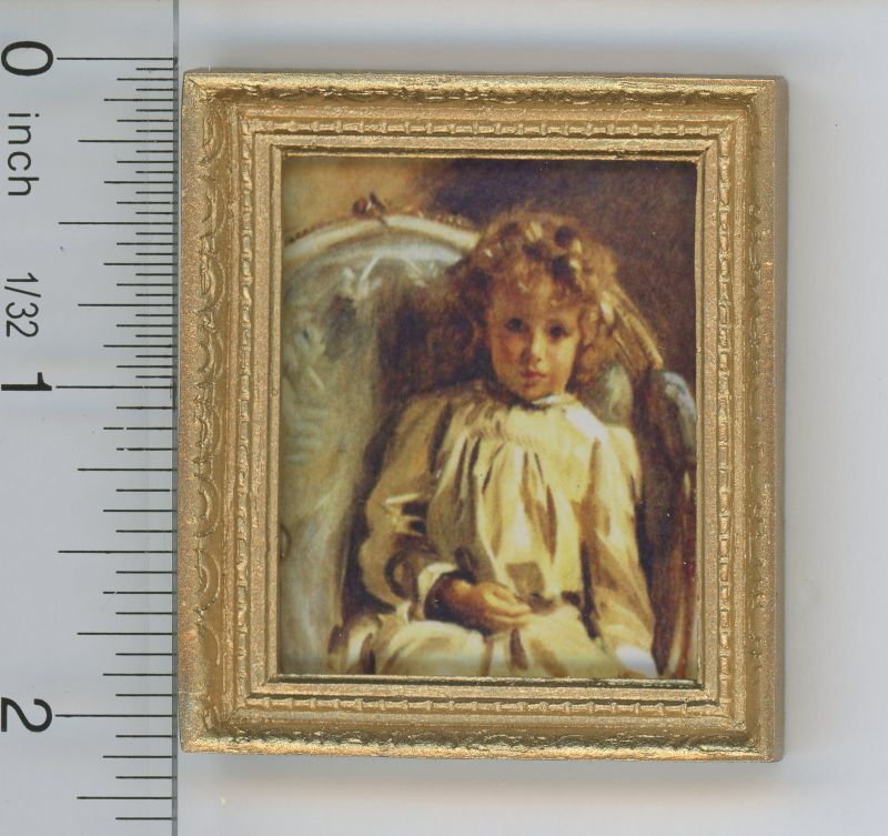 Framed Print of a Young Blonde Victorian Child by Sargent