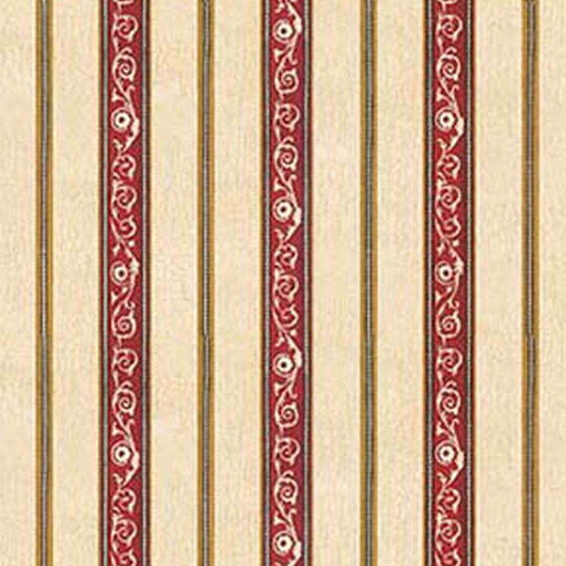 French Kitchen Red Stripe Wallpaper 0591DNB - Dollhouses and More