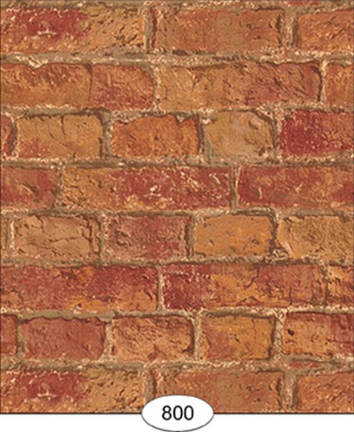 Weathered Brick Red Wallpaper