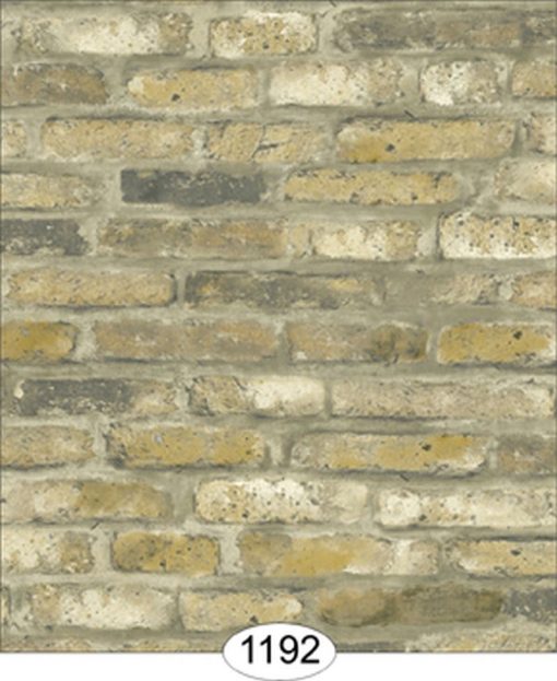 Wallpaper Tumbled Brick Grey