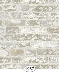 Wallpaper Distressed White Brick