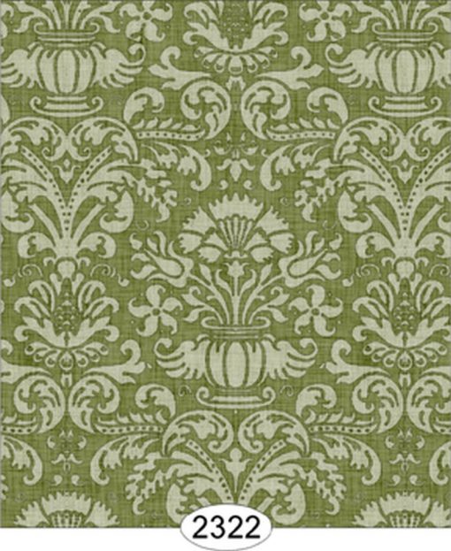 Wallpaper Annabelle Damask Olive Green