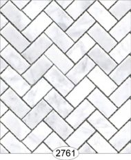 Carrara Marble Herringbone Tile White Large Wallpaper