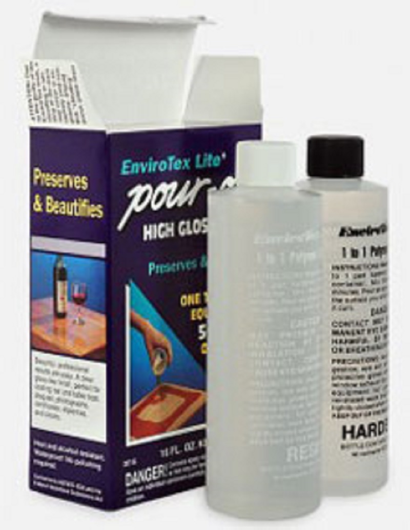 EnviroTex Pour on High Gloss Finish for Miniature Work 8 Ounce