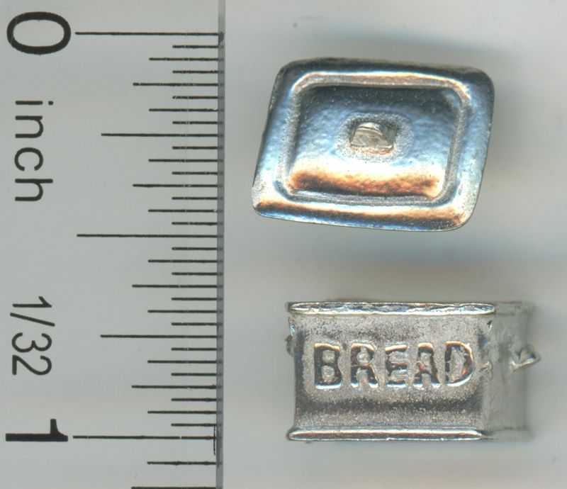 1:24 Scale Polished White Metal Bread Bin by Warwick Miniatures
