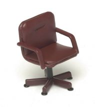 Low Back Chair in Red Leather