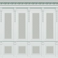 French Wall Panel Boiserie Blue