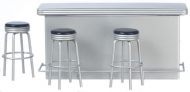 1950 Retro Style Counter with 3 Stools