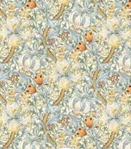 Wallpaper - Victorian Lilies - Blue Grey