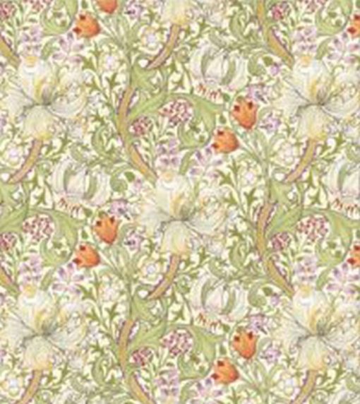 Wallpaper - Victorian Lilies - Green Autumn