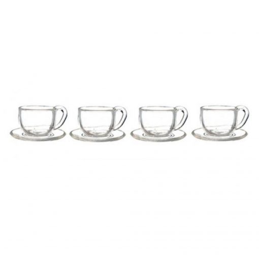 Clear Teacups and Saucers G7264