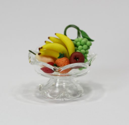 Clear Glass Pedestal Bowl with Scallop Edge - Image 2