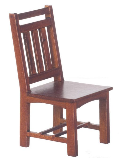 Arts and Crafts Dining Room Chair in Walnut by Town Square Miniatures T6241