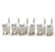 6 Piece White Kittens Set by Multi Minis