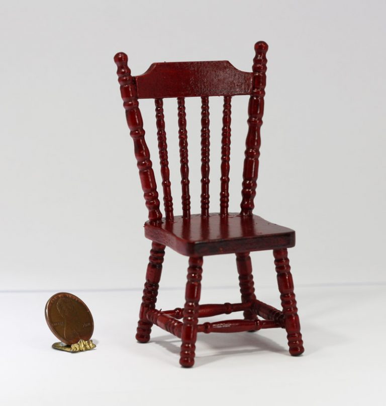 Cherry Wood Dining Room Chair - Dollhouses and More